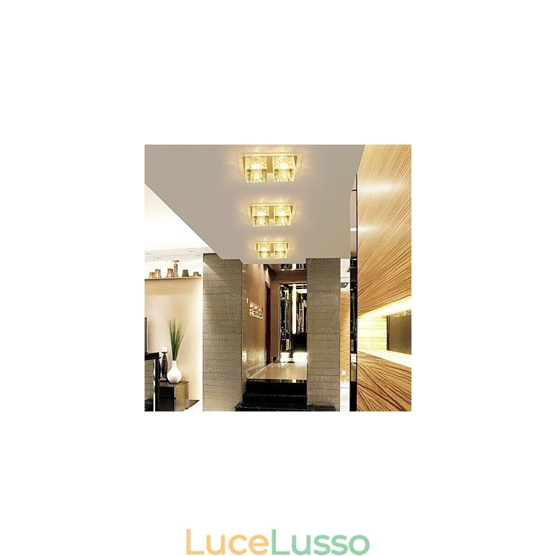 27*15*5CM Lampada da soffitto in cristallo Faretto SMD 6W Lampada creativa Tubo Luce Colorata Cupola Luce