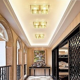 27*15*5CM Lampada da soffitto in cristallo Faretto SMD 6W Lampada creativa Tubo Luce Colorata Cupola Luce
