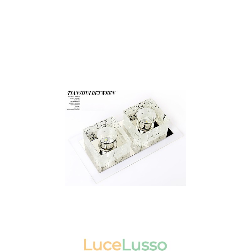 27*15*5CM Lampada da soffitto in cristallo Faretto SMD 6W Lampada creativa Tubo Luce Colorata Cupola Luce
