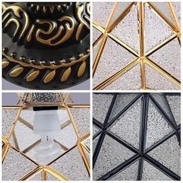 Stelle in vetro colorato di arti creative rurali europee per assorbire la luce della lampada a cupola