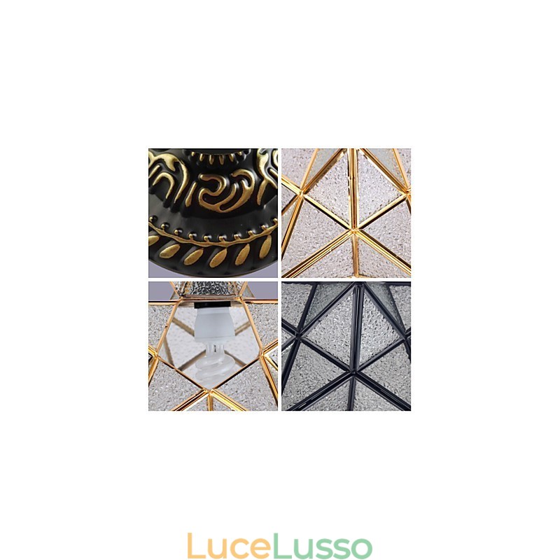 Stelle in vetro colorato di arti creative rurali europee per assorbire la luce della lampada a cupola