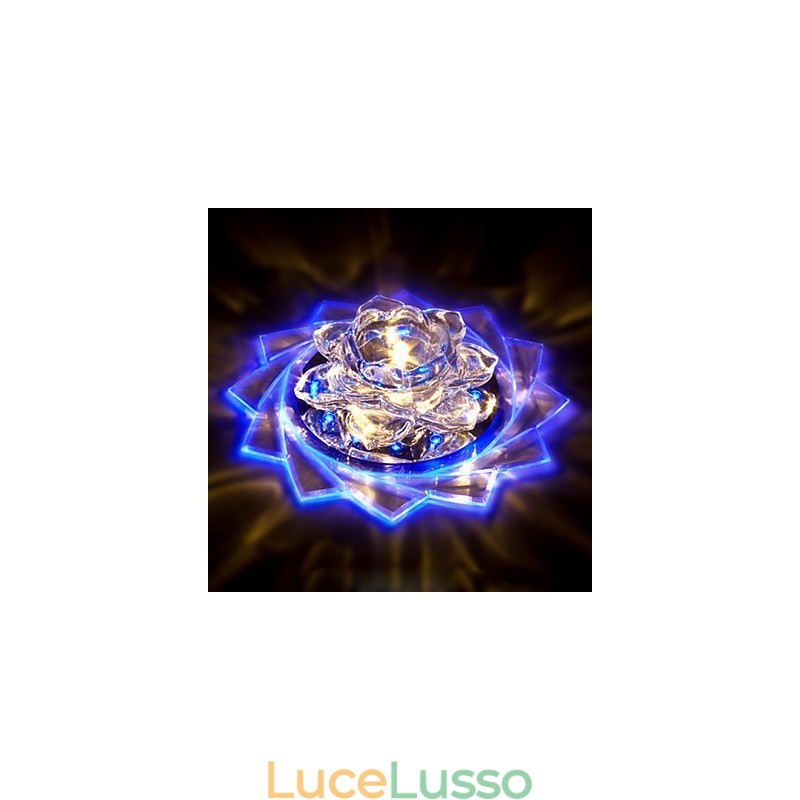 20*8.5CM Mini Lampada da soffitto in cristallo Faretto 3W Lampada creativa Tubo Luce Colore colorato Luce a cupola quadrata