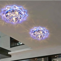 20*8.5CM Mini Lampada da soffitto in cristallo Faretto 3W Lampada creativa Tubo Luce Colore colorato Luce a cupola quadrata