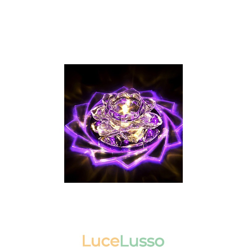 20*8.5CM Mini Lampada da soffitto in cristallo Faretto 3W Lampada creativa Tubo Luce Colore colorato Luce a cupola quadrata