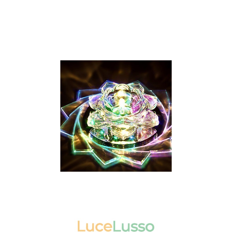 20*8.5CM Mini Lampada da soffitto in cristallo Faretto 3W Lampada creativa Tubo Luce Colore colorato Luce a cupola quadrata