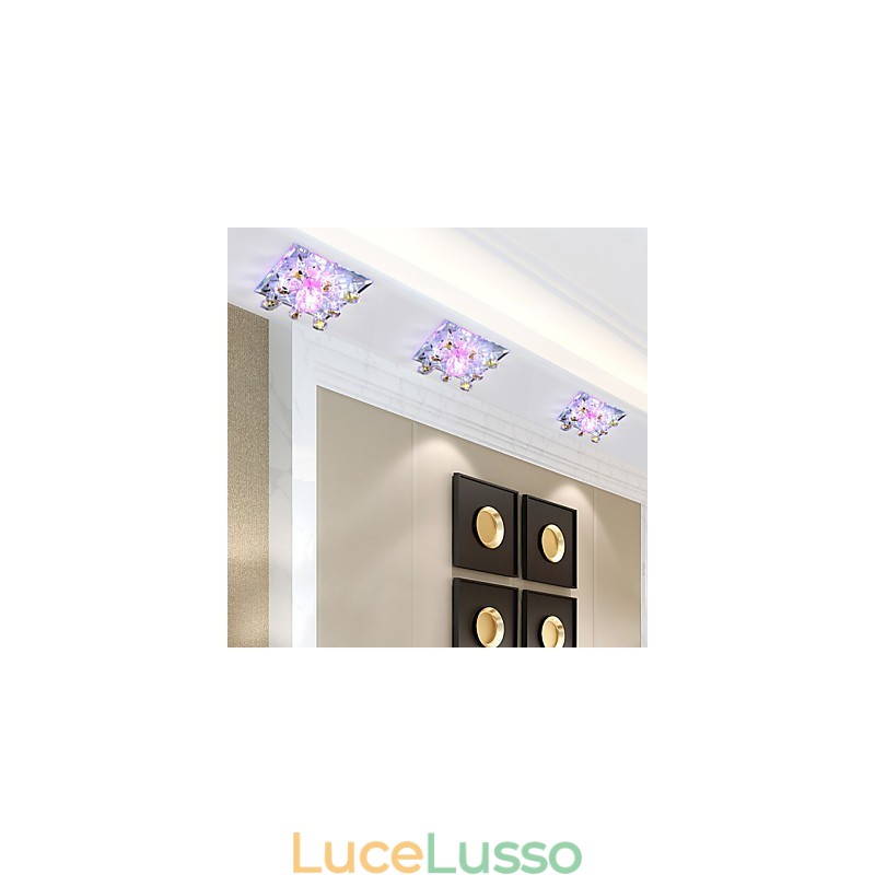 Lampada quadrata per vaiolo Luce di cristallo Luce creativa Lampada a cupola Lampada a tubo Luce