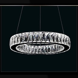 Lampadari di cristallo Illuminazione Moderna Anelli Singoli K9 Grandi lampade da soffitto per interni in cristallo