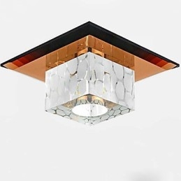 Mini lampada da soffitto in cristallo faretto 3W lampada creativa tubo luce colorata colore quadrato cupola luce