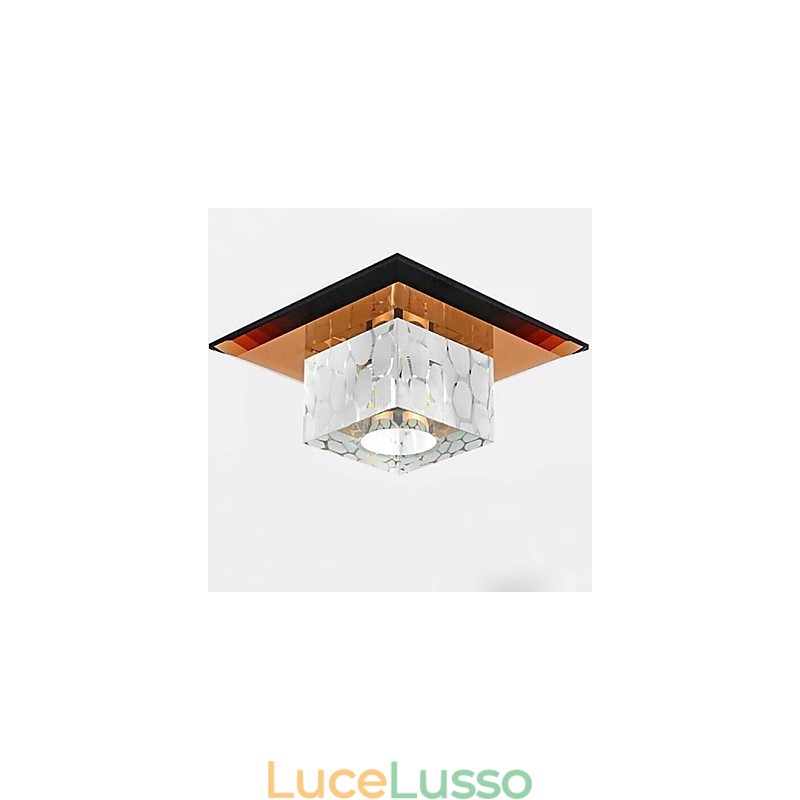 Mini lampada da soffitto in cristallo faretto 3W lampada creativa tubo luce colorata colore quadrato cupola luce