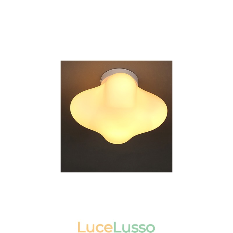 Cupola di vetro Lucky Grass a testa singola contemporanea e contratta da 22*22 cm