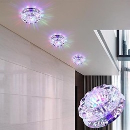 Lampada da soffitto in cristallo Faretto SMD 3W Lampada creativa Assorbe la luce della cupola