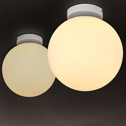 Lampada a cupola in vetro a sfera bianca, contemporanea e contratta