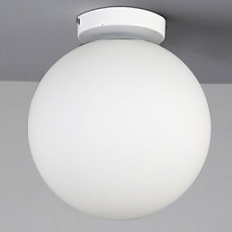 Lampada a cupola in vetro a sfera bianca, contemporanea e contratta