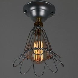 Mini lampada in stile country 1 luce verniciatura lavorazione argento