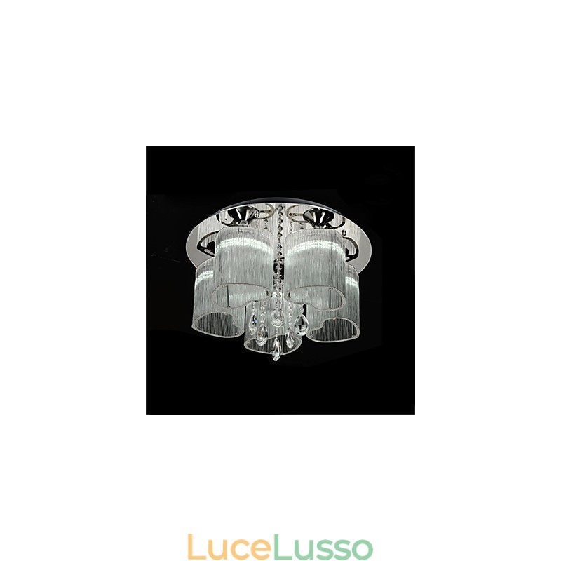 Moderno contemporaneo in metallo cromato montaggio a filo