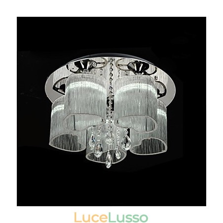 Moderno contemporaneo in metallo cromato montaggio a filo