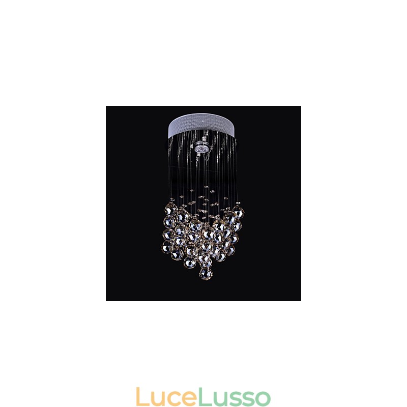 Lampadario in cristallo K9 con 1 luce chiara