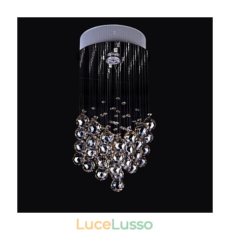 Lampadario in cristallo K9 con 1 luce chiara Lampadario in cristallo K9 con 1 luce chiara