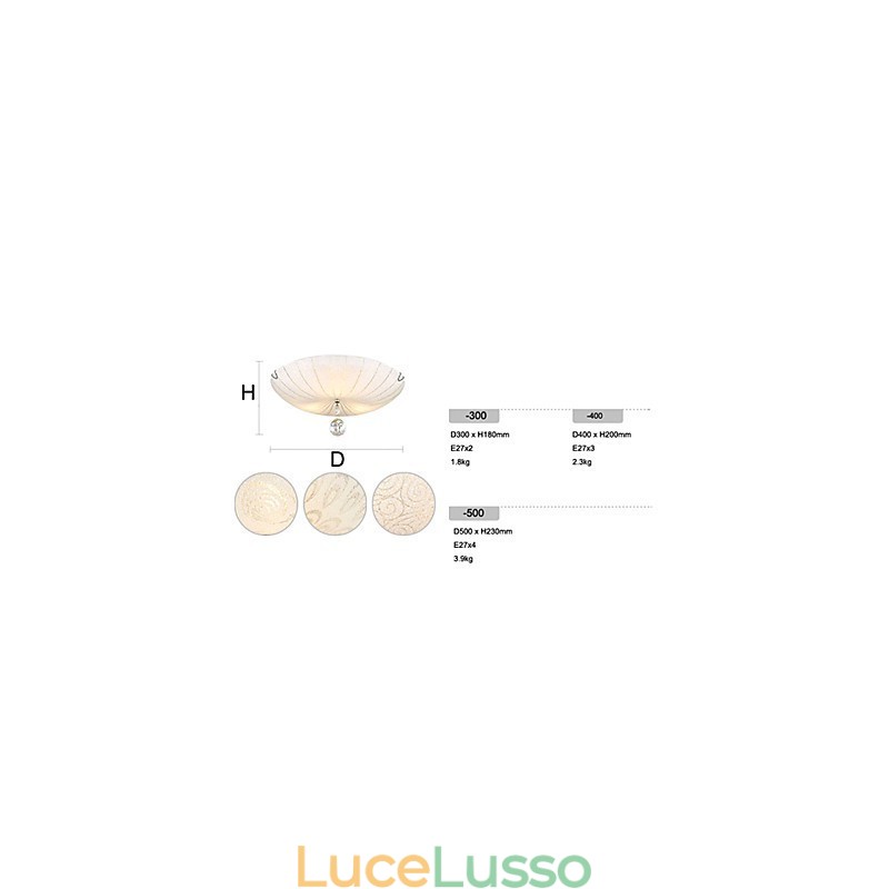 Lampada da soffitto in cristallo