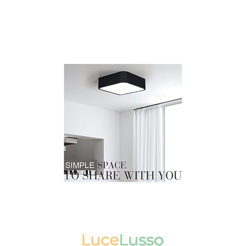 Lampada da soffitto moderna e contemporanea in metallo con verniciatura a filo