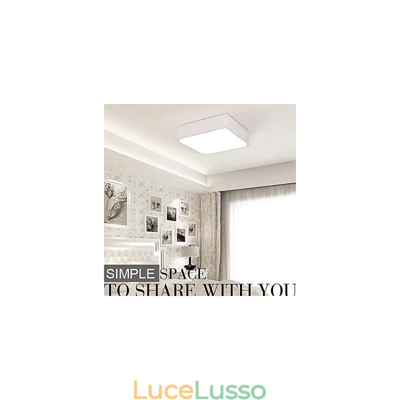 Lampada da soffitto moderna e contemporanea in metallo con verniciatura a filo