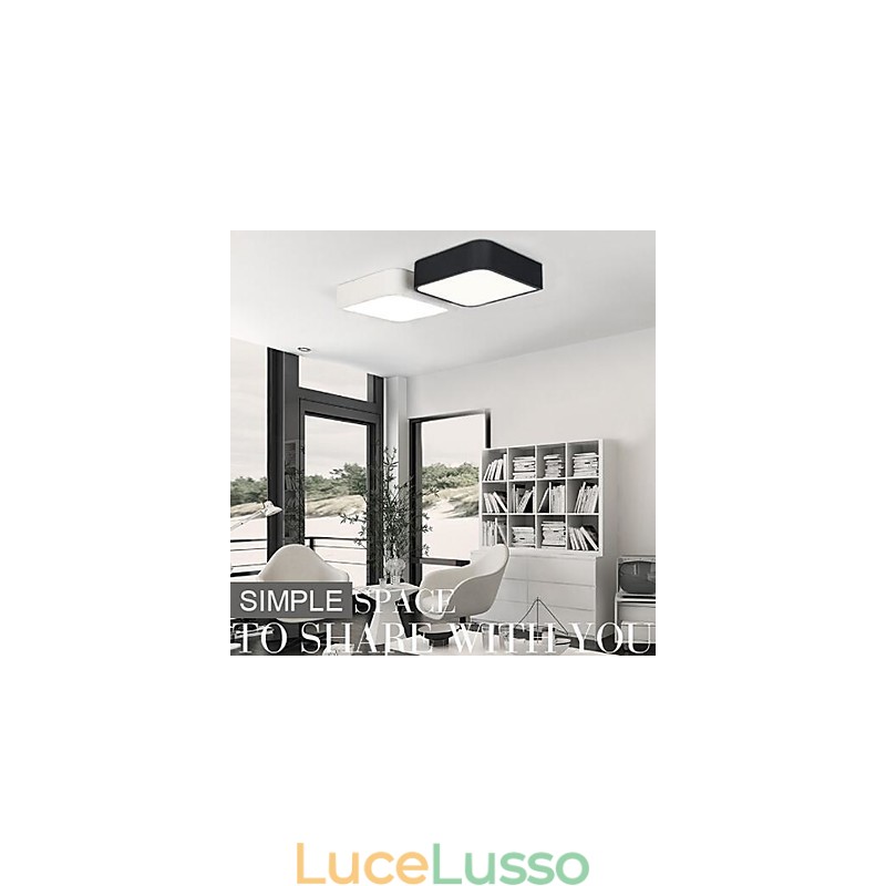 Lampada da soffitto moderna e contemporanea in metallo con verniciatura a filo