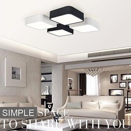 Lampada da soffitto moderna e contemporanea in metallo con verniciatura a filo