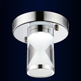 Lampada da soffitto moderna e contemporanea in metallo cromato