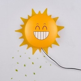 Carta da parati Lampade da parete Fiore Viso Fai da te Divertimento Atmosfera Luce notturna Bambini Lampada da comodino Decorazione Sole