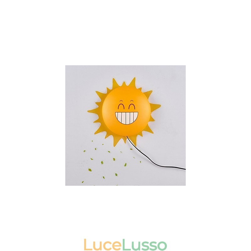 Carta da parati Lampade da parete Fiore Viso Fai da te Divertimento Atmosfera Luce notturna Bambini Lampada da comodino Decorazione Sole