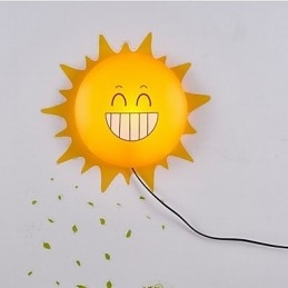 Carta da parati Lampade da parete Fiore Viso Fai da te Divertimento Atmosfera Luce notturna Bambini Lampada da comodino Decorazione Sole