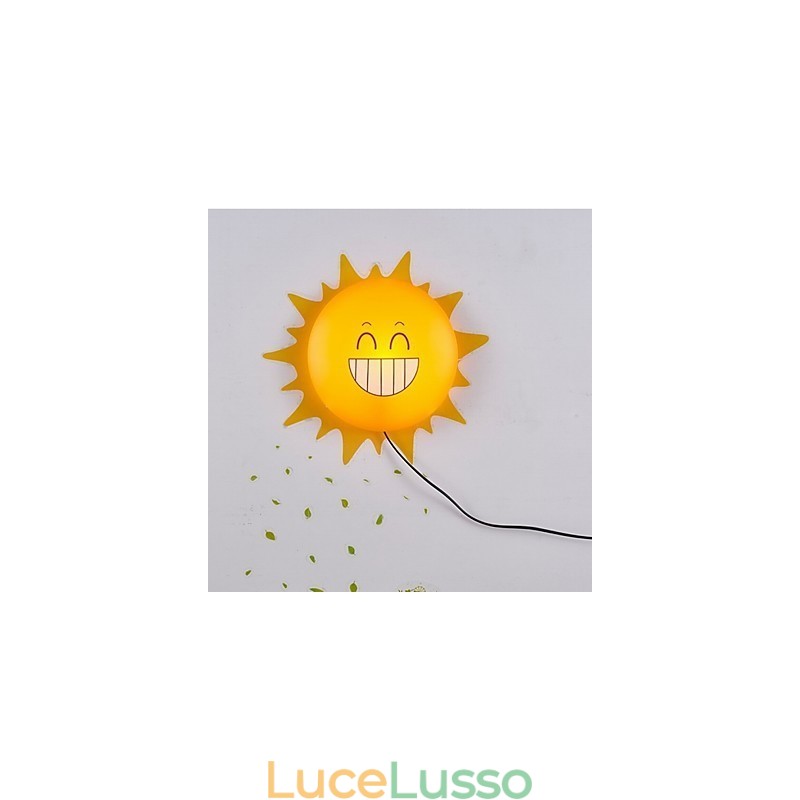 Carta da parati Lampade da parete Fiore Viso Fai da te Divertimento Atmosfera Luce notturna Bambini Lampada da comodino Decorazione Sole