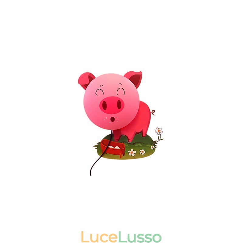 Carta da parati Lampade da parete Fiore Viso Fai da te Divertimento Atmosfera Luce notturna Bambini Lampada da comodino Decorazione Maiale rosa