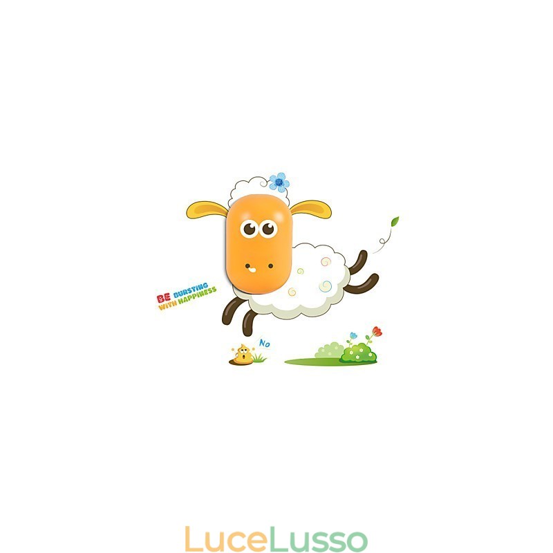 9*6*Divertente da giocare con lo spirito creativo Controllo intelligente della luce Piccola luce notturna Lampada da parete per bambini Luci