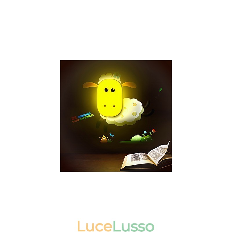 9*6*Divertente da giocare con lo spirito creativo Controllo intelligente della luce Piccola luce notturna Lampada da parete per bambini Luci