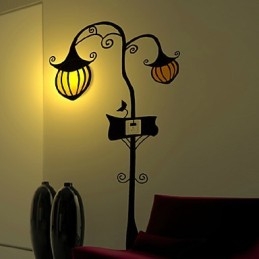 Lampada da parete in carta da parati 3D creativa e leggera in plastica resistente alle alte temperature, zucca
