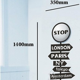 Lampada da parete in carta da parati 3D creativa e leggera in plastica resistente alle alte temperature con lettere di stop