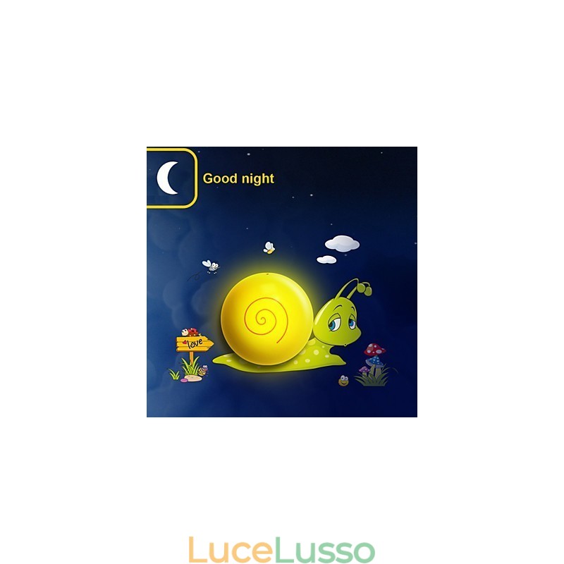 Lampada da parete in plastica resistente alle alte temperature a forma di lumaca e 10 °C può rimuovere la carta da parati creativa 3D