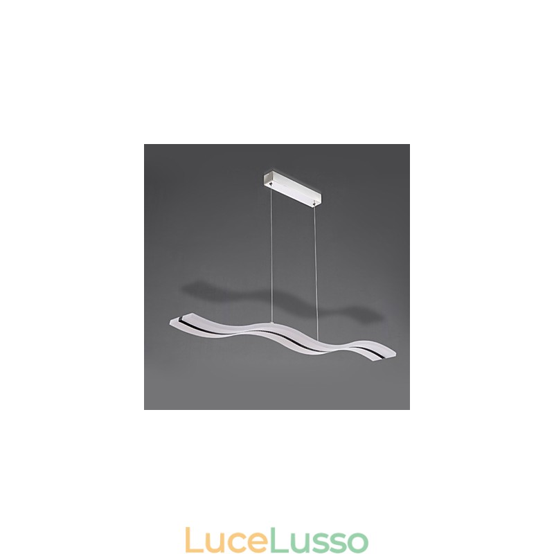Lampada a sospensione cromata moderna e contemporanea