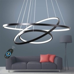 Lampada a sospensione dimmerabile con telecomando Design moderno Tre anelli
