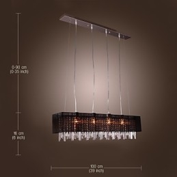 Moderna isola contemporanea cristallo altri lampada a sospensione in metallo