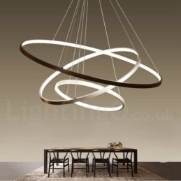 Lampada a sospensione dimmerabile con telecomando Design moderno Tre anelli