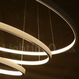 Lampada a sospensione dimmerabile con telecomando Design moderno Tre anelli