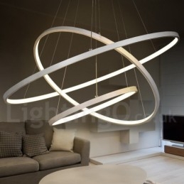 Lampada a sospensione dimmerabile con telecomando Design moderno Tre anelli