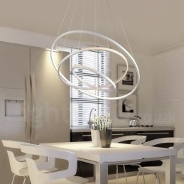 Lampada a sospensione dimmerabile con telecomando Design moderno Tre anelli