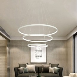Lampada a sospensione dimmerabile con telecomando Design moderno Tre anelli