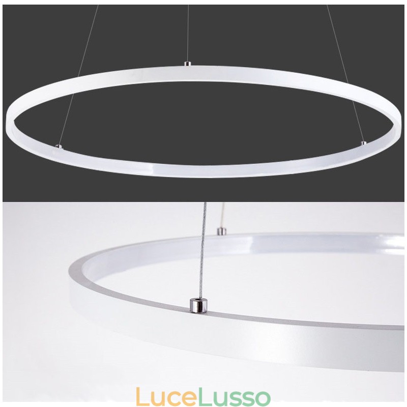 Lampada a sospensione dimmerabile con telecomando Design moderno Tre anelli