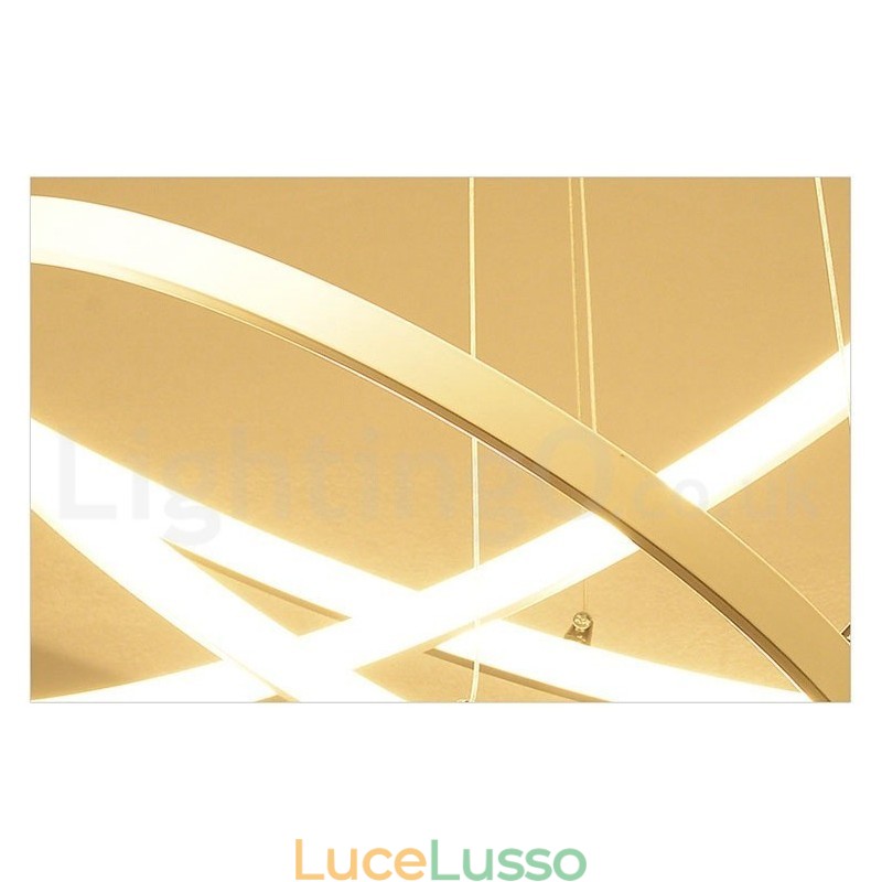 Lampada a sospensione dimmerabile con telecomando Design moderno Tre anelli