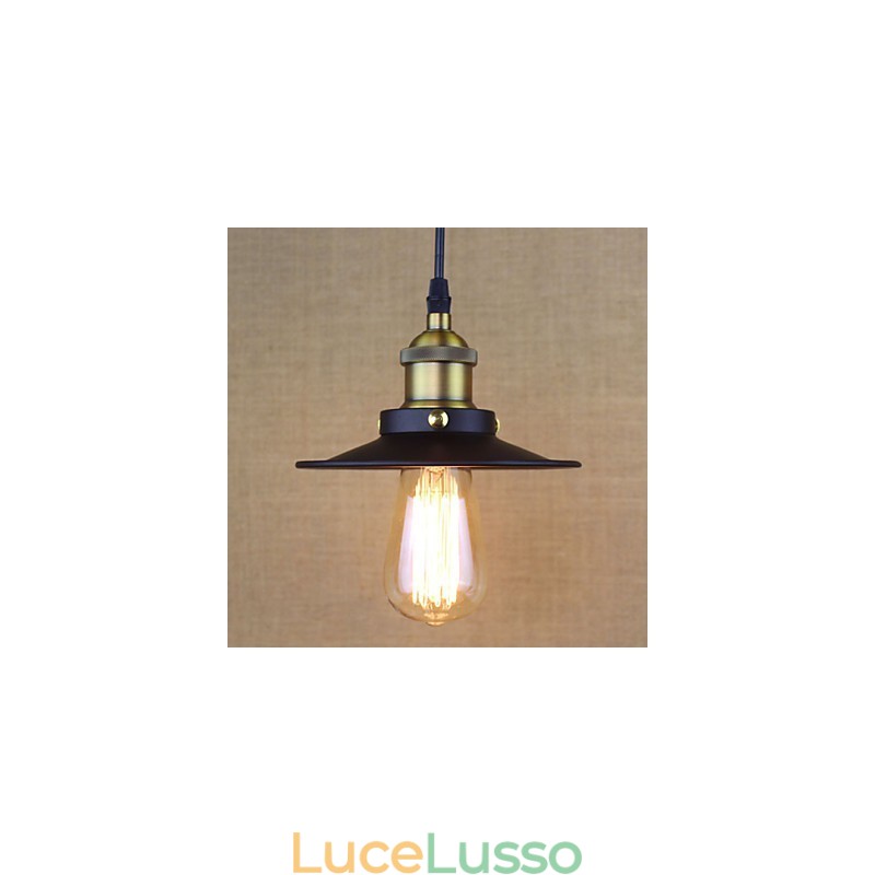 Lampada a sospensione piccola, semplice, retrò, industriale, in stile country americano, ultraminiatura