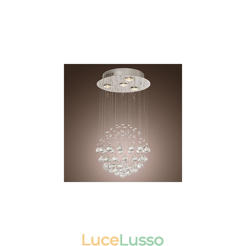 Lampadario di lusso moderno in cristallo 4 luci